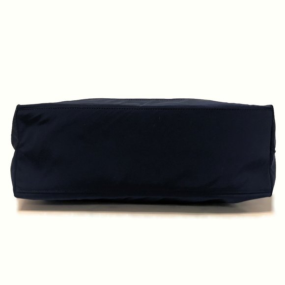 Tory Burch Normandy Blue Stacked Logo Tote - Picture 8 of 9